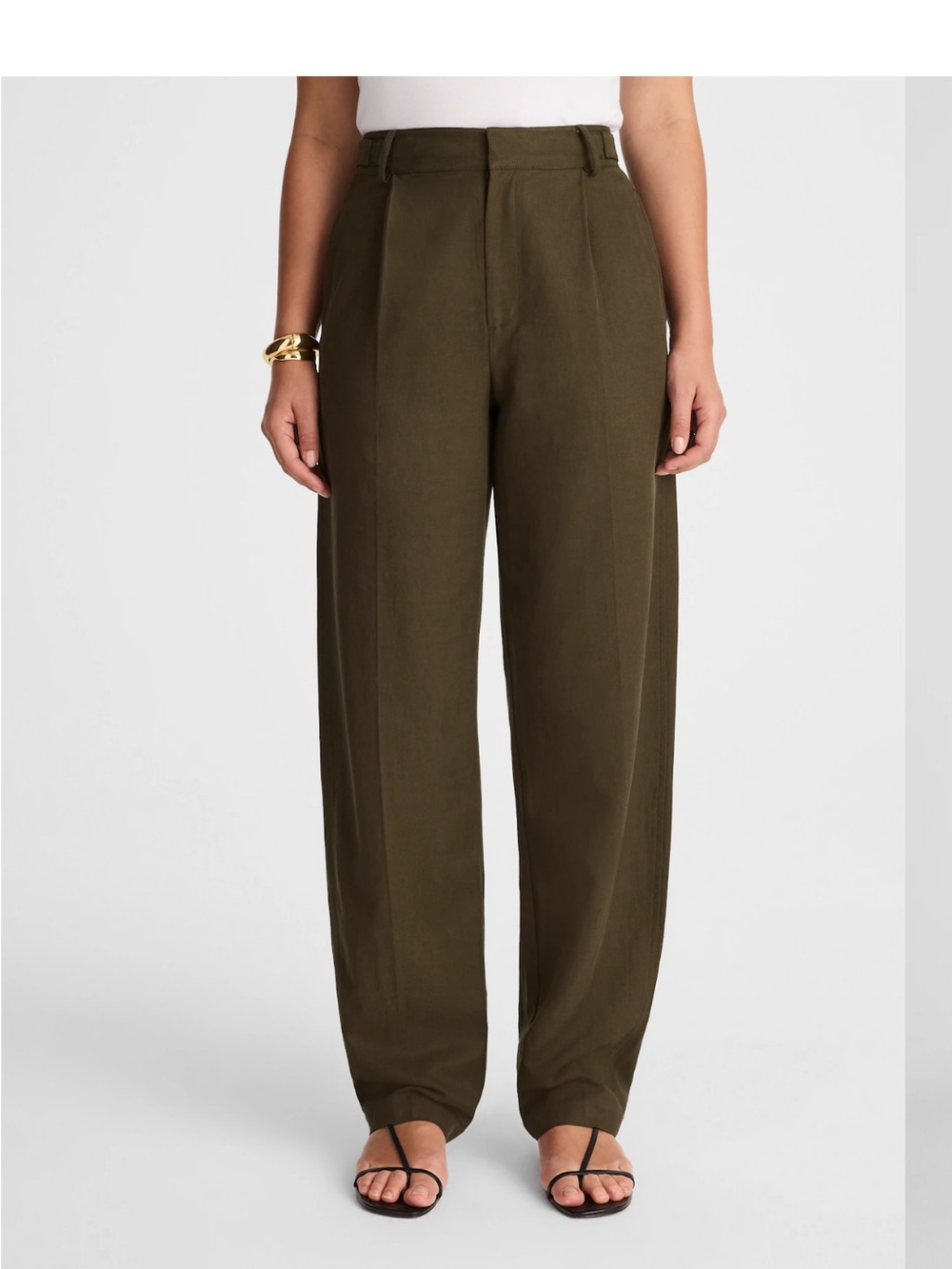 Madewell High-Rise Trousers in Olive